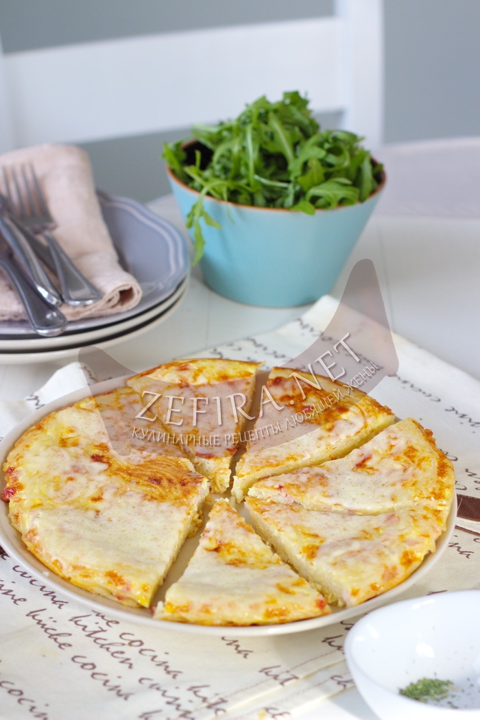 Вкусная запеканка из макарон с яйцом и сыром на сковороде - рецепт и фото