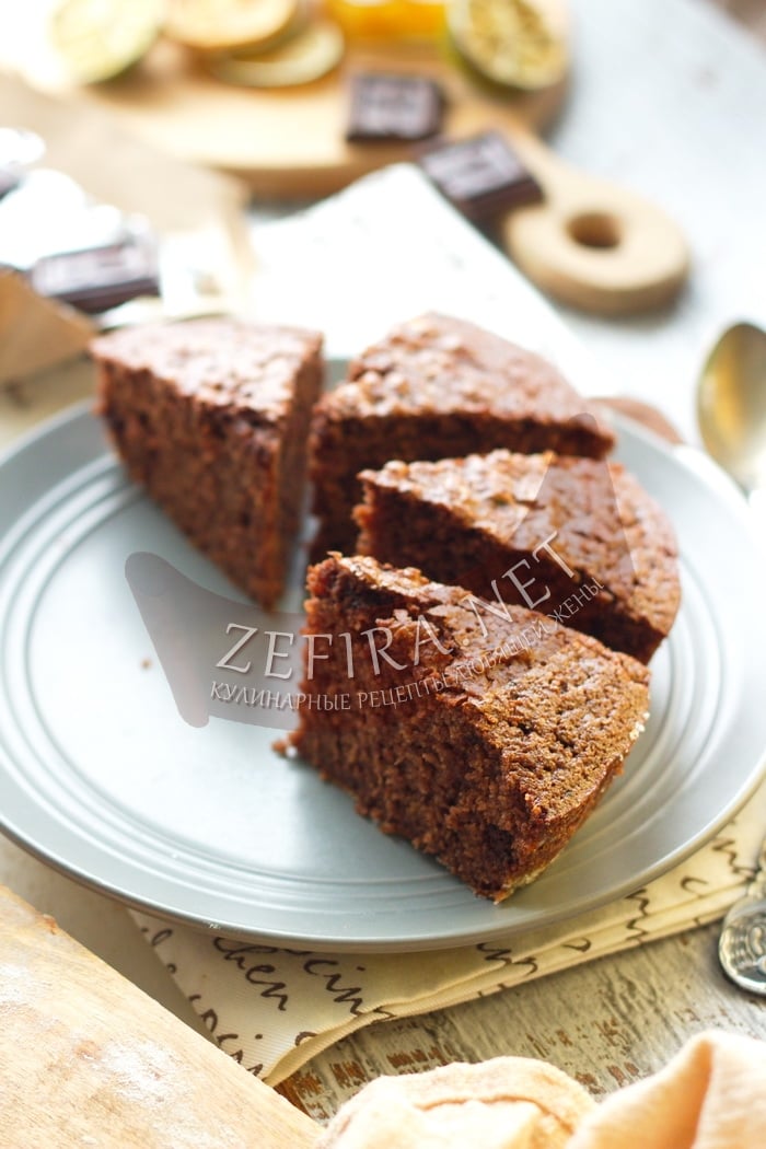 Шоколадный манник на кефире - рецепт и фото