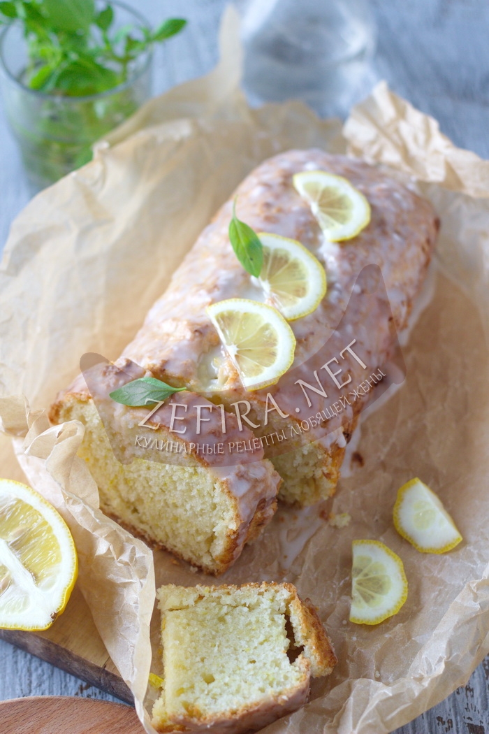 Вкусный кекс с кабачком и лимонной глазурью - рецепт и фото
