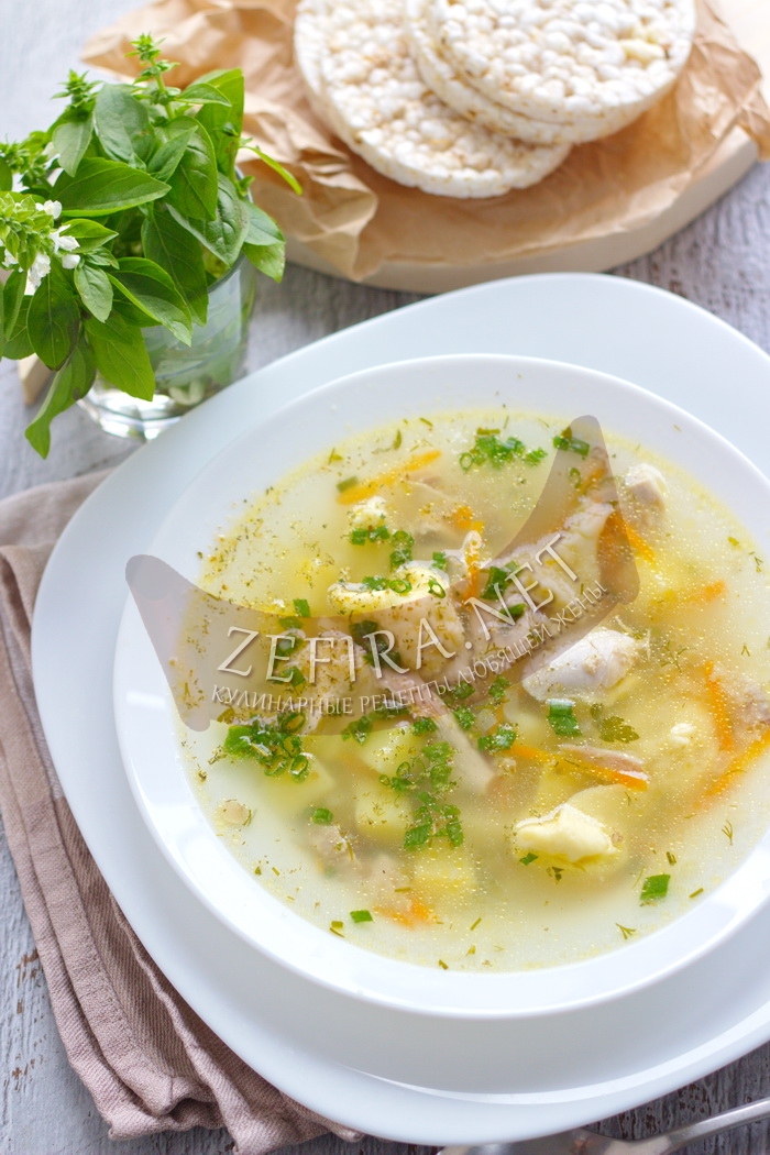 Куриный суп с галушками - рецепт и фото
