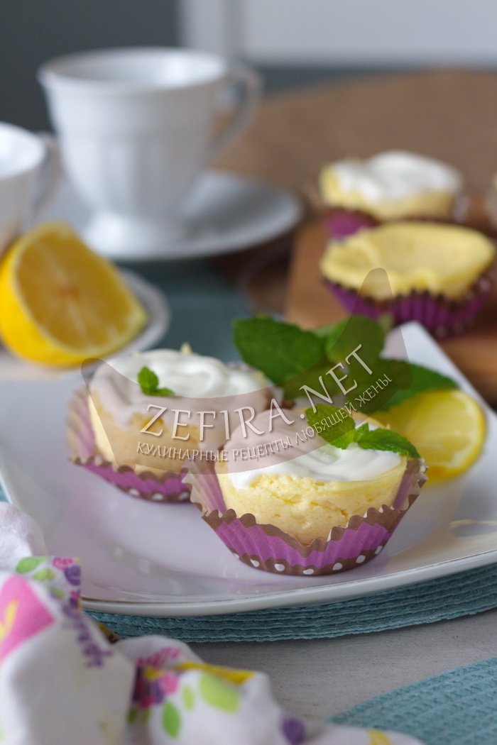 Мини чизкейки в формочках с лимоном - рецепт и фото