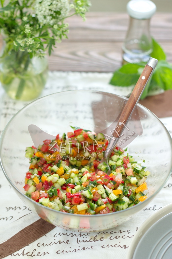 Салат из овощей Ширази - рецепт и фото