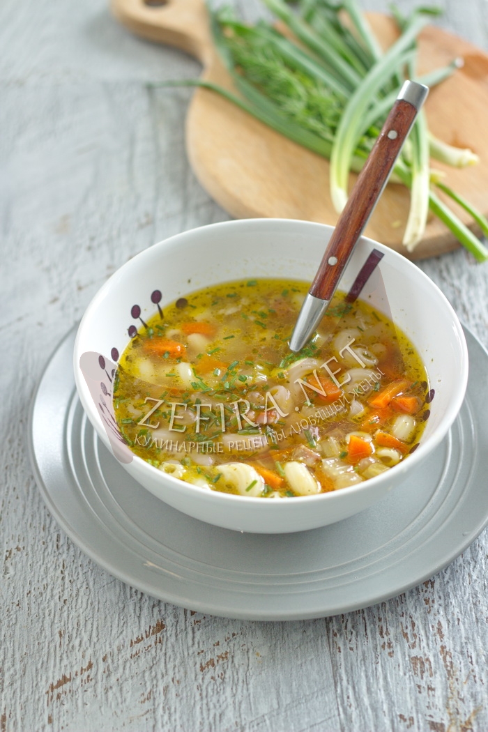 Аппетитный суп с нутом и макаронами - рецепт и фото