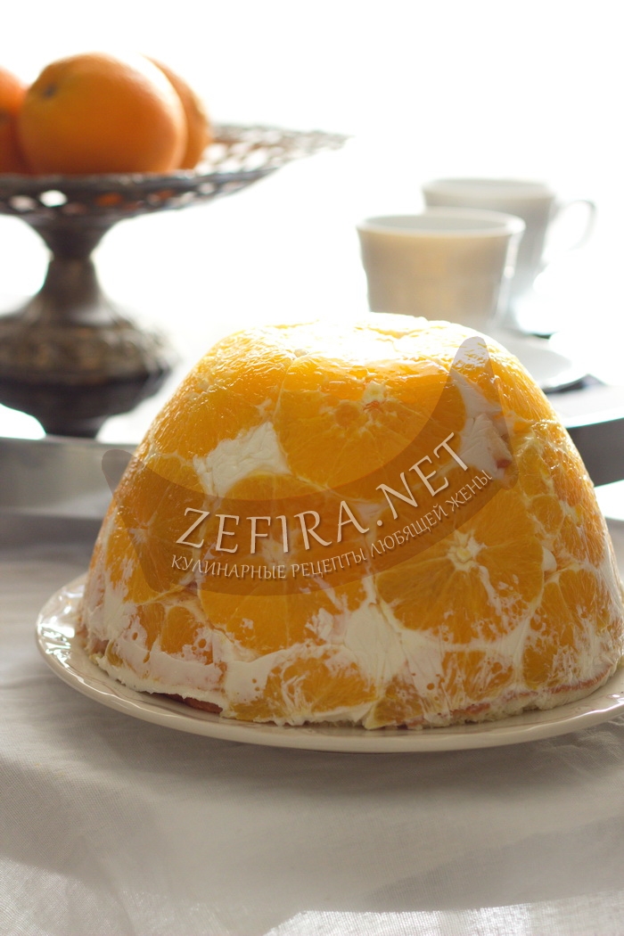 Сметанный торт с апельсинами - рецепт и фото