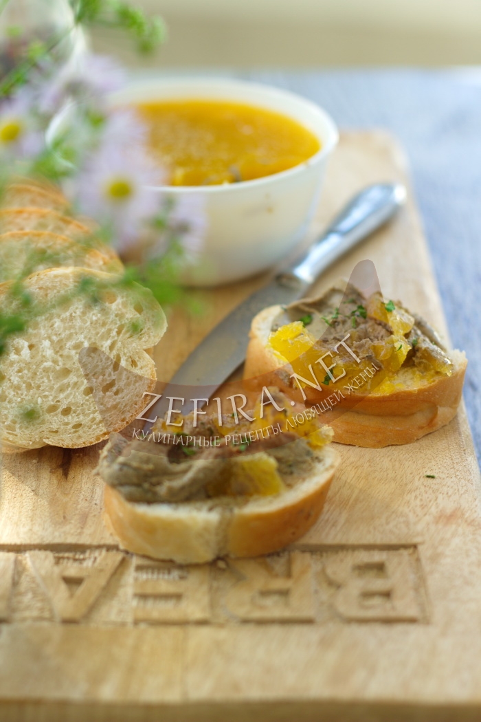 Оригинальный паштет из печени с апельсиновым желе - рецепт и фото