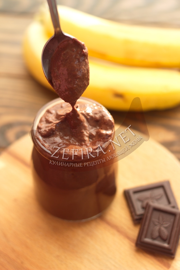 Шоколадный крем из банана - рецепт и фото