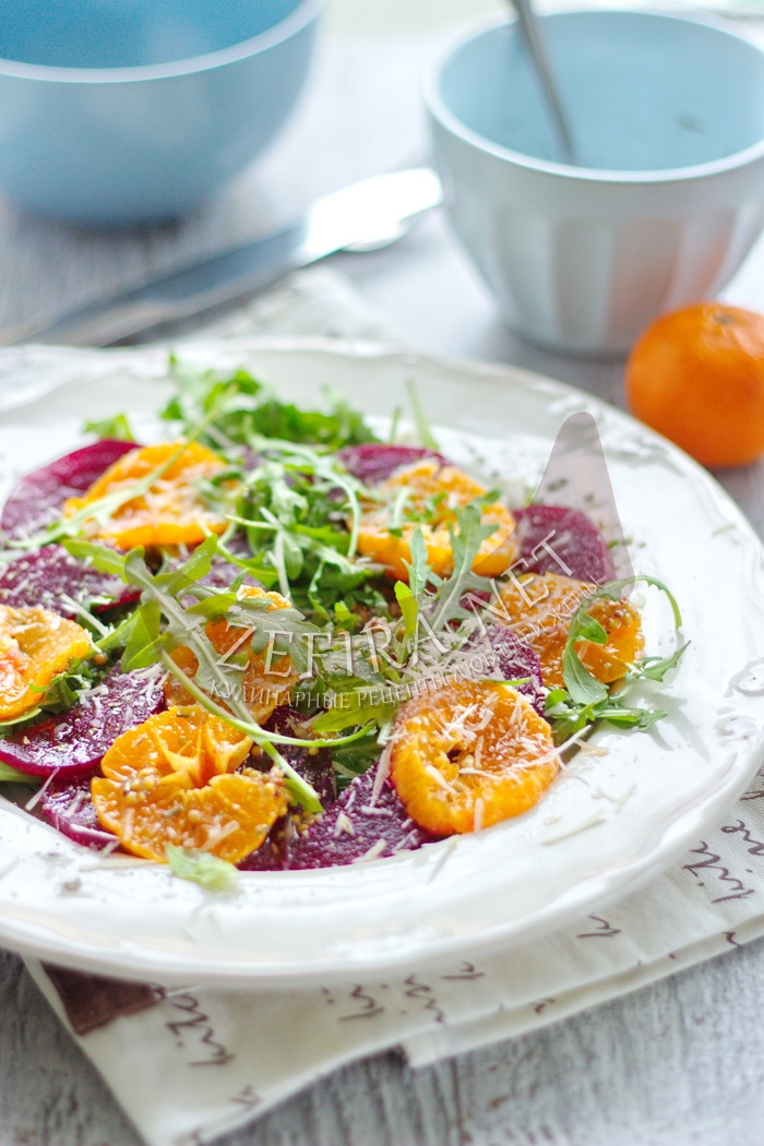 Салат со свеклой и мандаринами - рецепт и фото